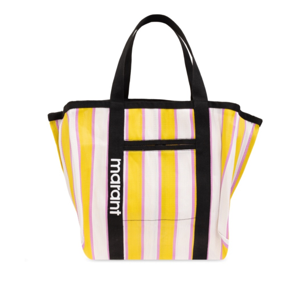 Yellow Isabel Marant Striped Tote Bag